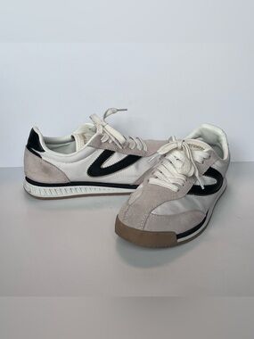 TRETORN Kristine Elite G Retro Sneakers White Black Gold Women's Size 7